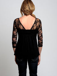 Basic 3/4 Length Black Lace Sleevey Wonders