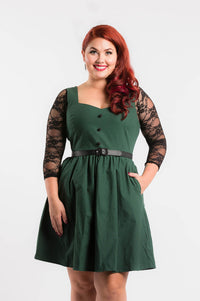 Basic 3/4 Length Black Lace Sleevey Wonders - Plus Size