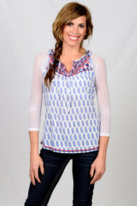 Basic 3/4 Length White Mesh Sleevey Wonders
