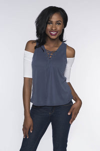 Bandeau 1/2 Sleeve White Jersey Sleevey Wonders