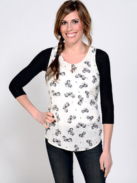 Basic 3/4 Sleeve Black Jersey Sleevey Wonders