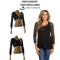 Basic 3/4 Length Black Mesh Sleevey Wonders