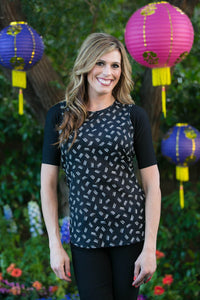 Basic 1/2 Sleeve Black Cotton Jersey Sleevey Wonders