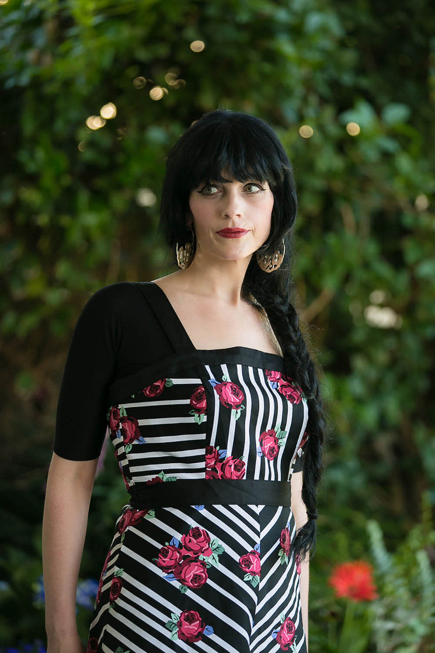 Basic 1/2 Length Black Cotton Jersey Sleevey Wonders - Plus Size