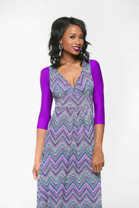 Basic 3/4 Sleeve Plum Jersey Sleevey Wonders