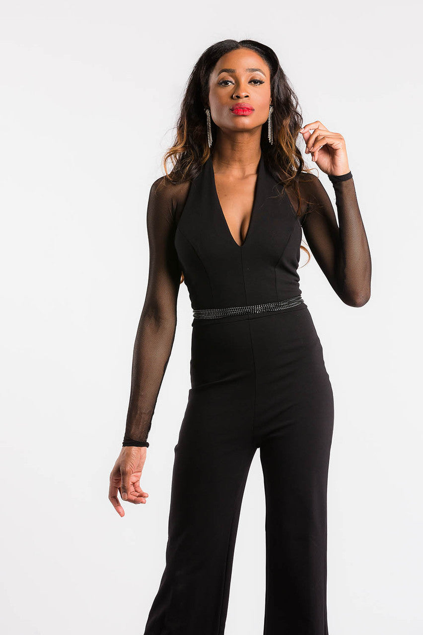 Basic Black Mesh Long Sleeve Sleevey Wonders