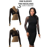 Basic Black Mesh Long Sleeve Sleevey Wonders