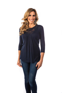 Basic 3/4 Sleeve Navy Jersey Sleevey Wonders