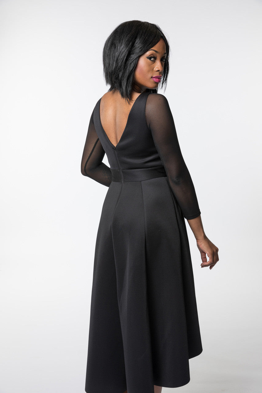 Criss-Cross 3/4 Sleeve Black Mesh Sleevey Wonders