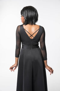 Criss-Cross 3/4 Sleeve Black Mesh Sleevey Wonders
