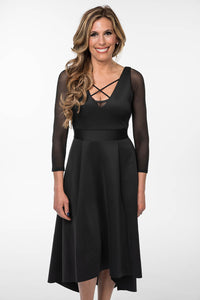 Criss-Cross 3/4 Sleeve Black Mesh Sleevey Wonders