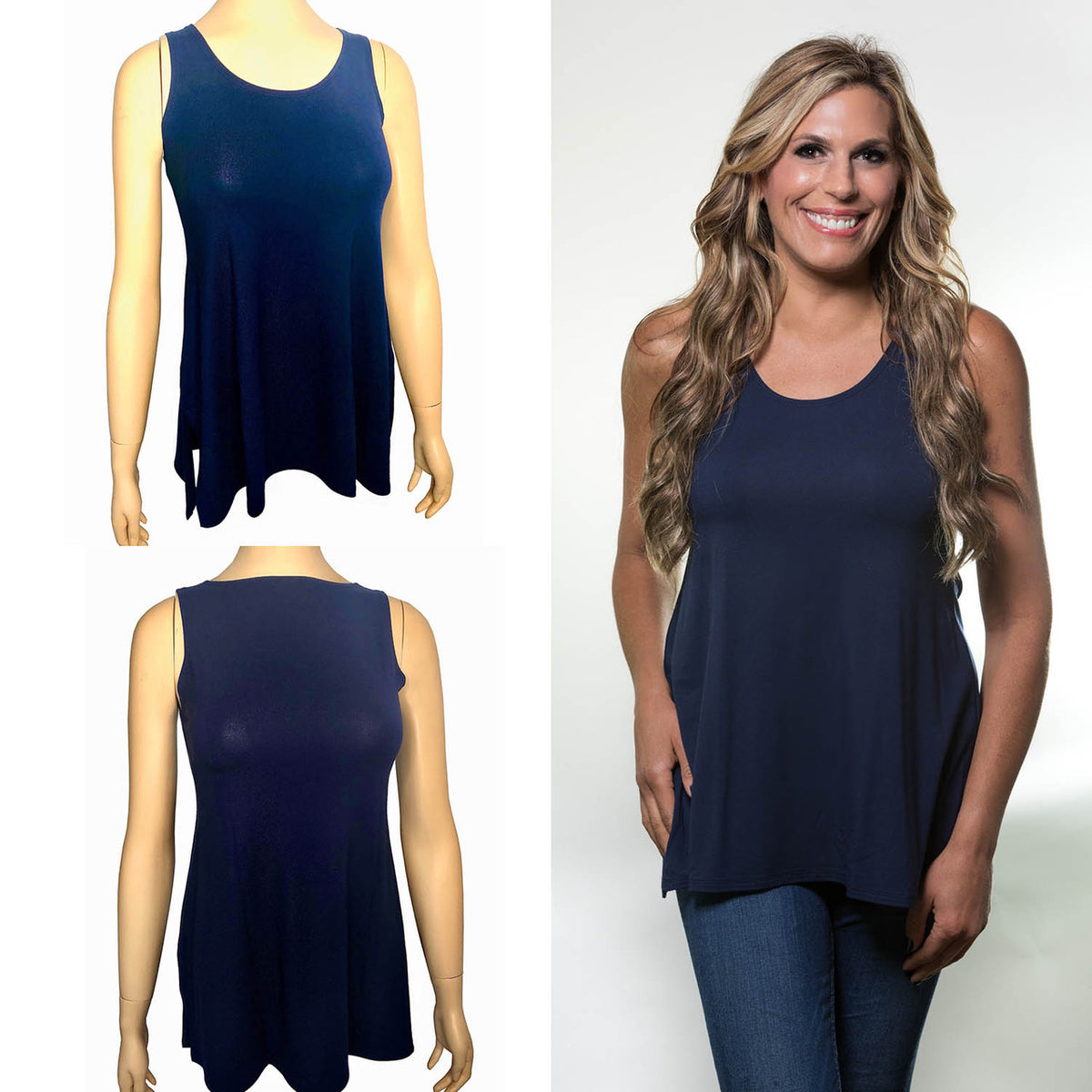 NEW Turnaround Top Navy Jersey Modal