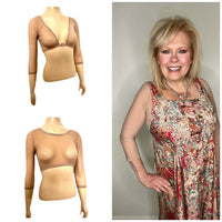 Basic 3/4 Length Nude Mesh Sleevey Wonders - Plus Size