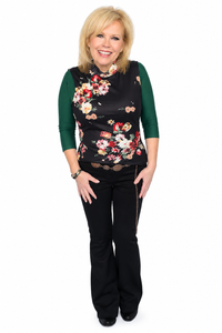 Basic 3/4 Sleeve Green Jersey Sleevey Wonders - Plus Size