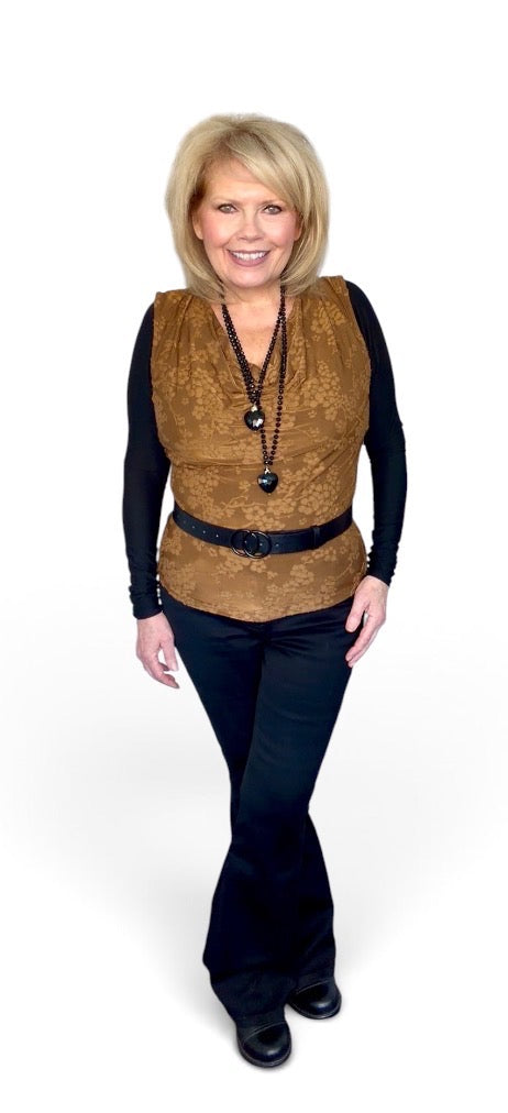 Basic Long Sleeve Black Jersey Sleevey Wonders - Plus Size