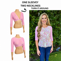 Basic 3/4 Length Blush Mesh Sleevey Wonders