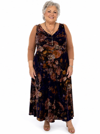 Basic 3/4 Length Brown Mesh Sleevey Wonders - Plus Size