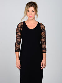 Basic 3/4 Length Black Lace Sleevey Wonders