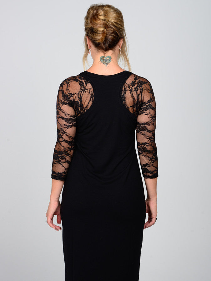 Basic 3/4 Length Black Lace Sleevey Wonders