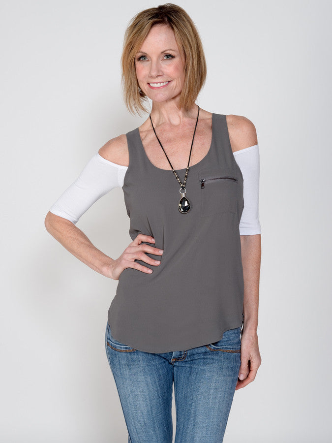 Bandeau 1/2 Sleeve White Jersey Sleevey Wonders