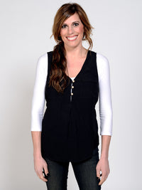 Basic 3/4 Sleeve White Jersey Sleevey Wonders