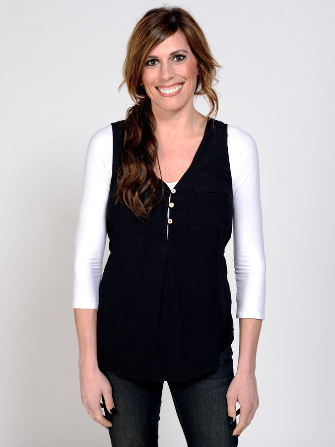 Basic 3/4 Sleeve White Jersey Sleevey Wonders