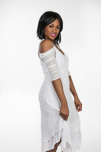 Waterfall 1/2 Sleeve White Mesh Sleevey Wonders