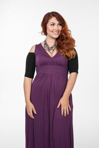 Bandeau 1/2 Sleeve Black Jersey Sleevey Wonders - Plus Size