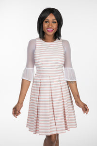 Bell 3/4 Sleeve White Mesh Sleevey Wonders
