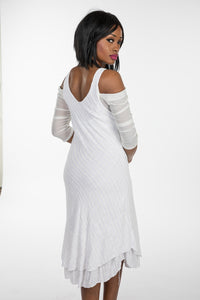 Waterfall 1/2 Sleeve White Mesh Sleevey Wonders