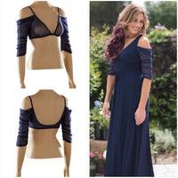 Waterfall 1/2 Sleeve Navy Mesh Sleevey Wonders