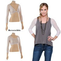 Basic 3/4 Length White Mesh Sleevey Wonders