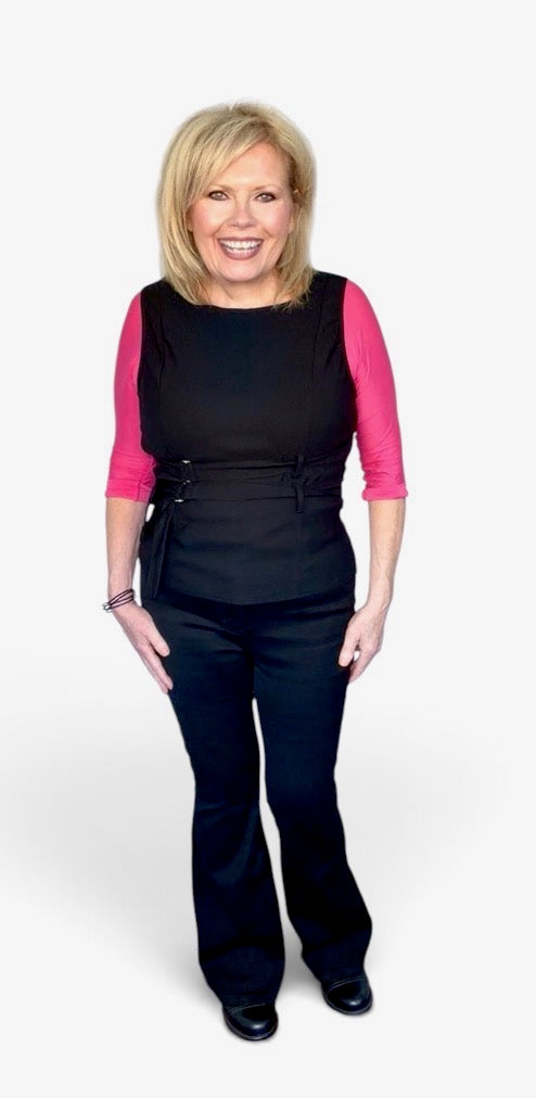 Basic 3/4 Sleeve Pink Jersey Sleevey Wonders - Plus Size