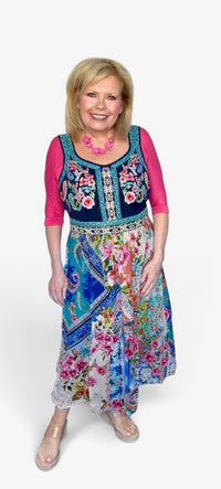 Basic 3/4 Sleeve Pink Jersey Sleevey Wonders - Plus Size
