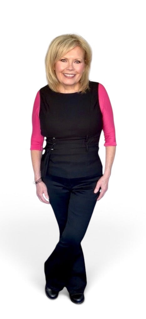 Basic 3/4 Sleeve Pink Jersey Sleevey Wonders - Plus Size