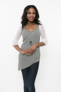Bell 3/4 Sleeve White Mesh Sleevey Wonders