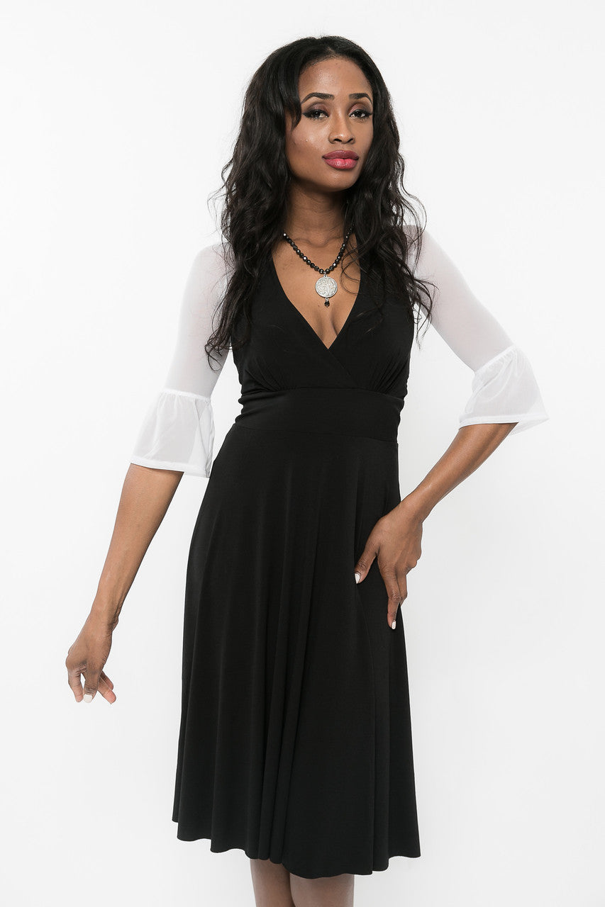 Bell 3/4 Sleeve White Mesh Sleevey Wonders