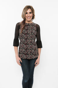 Bell 3/4 Sleeve Black Mesh Sleevey Wonders
