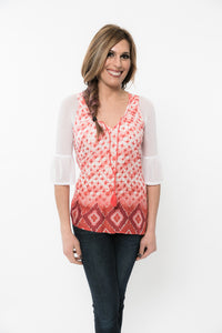 Bell 3/4 Sleeve White Mesh Sleevey Wonders