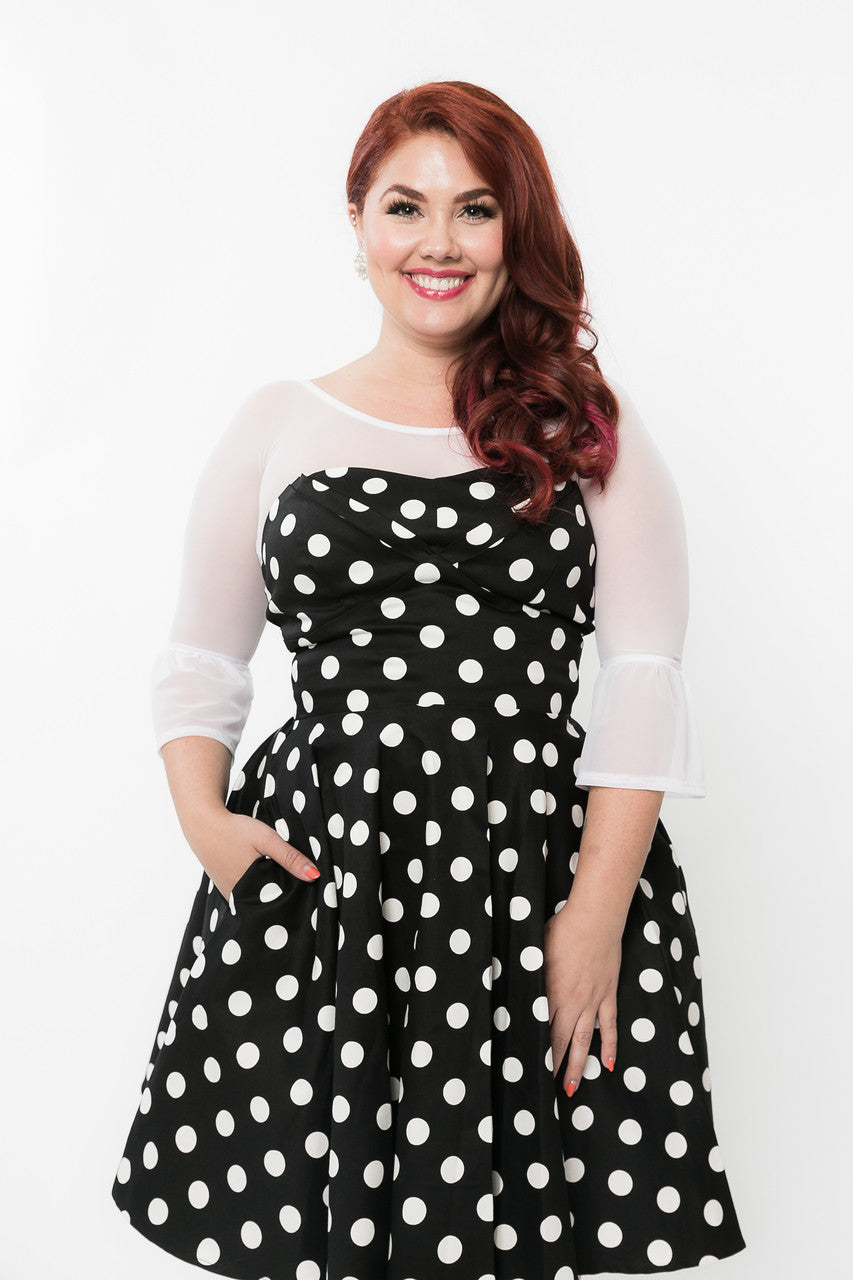 Bell 3/4 Sleeve White Mesh Sleevey Wonders - Plus Size