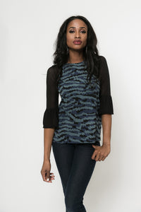 Bell 3/4 Sleeve Black Mesh Sleevey Wonders