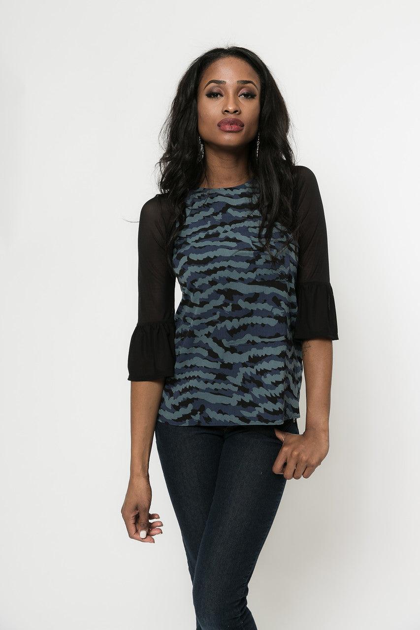 Bell 3/4 Sleeve Black Mesh Sleevey Wonders