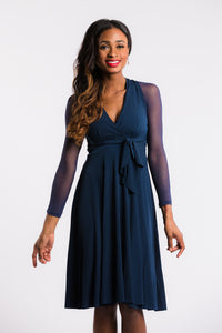 Basic 3/4 Length Navy Mesh Sleevey Wonders