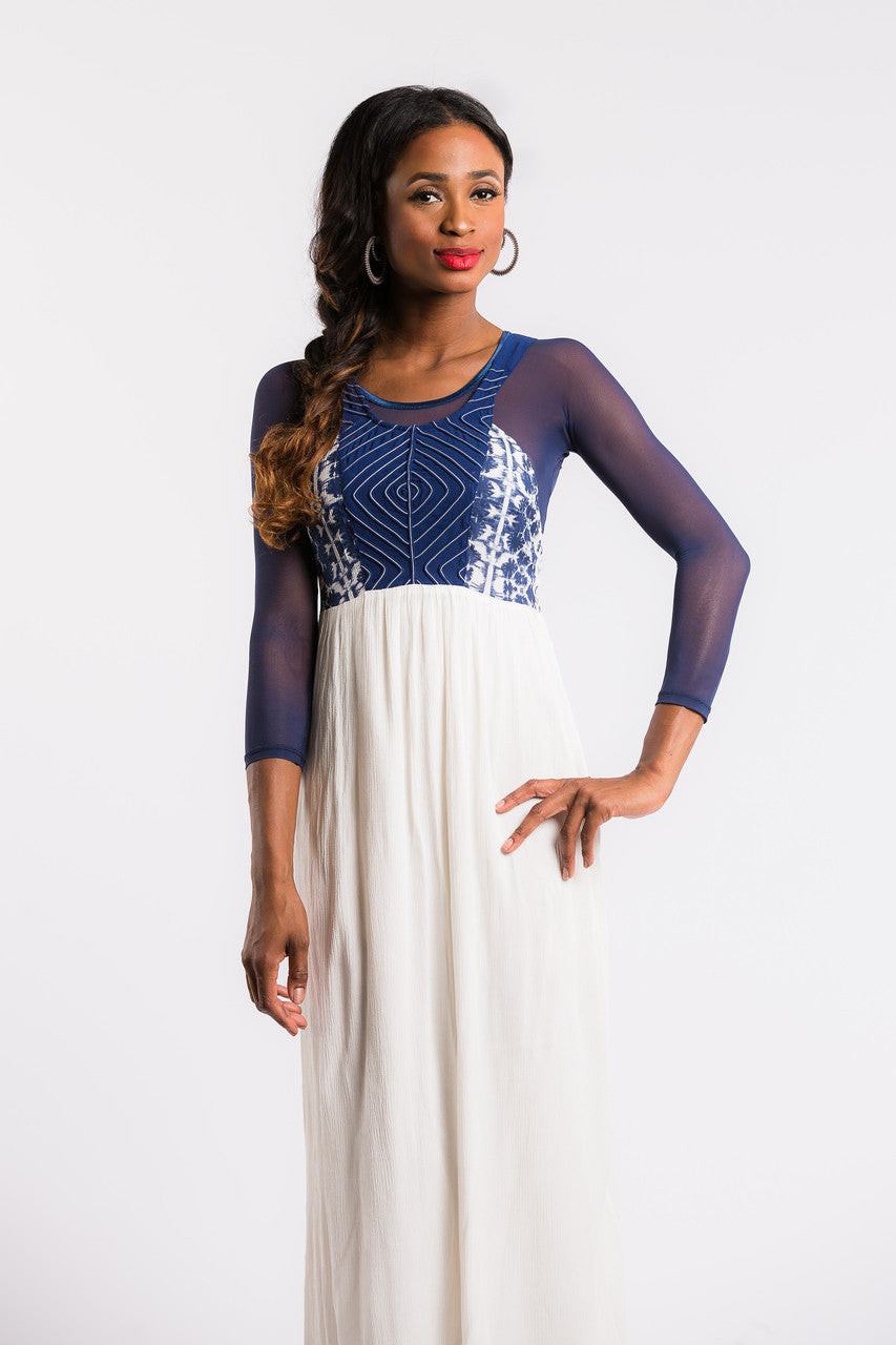 Basic 3/4 Length Navy Mesh Sleevey Wonders