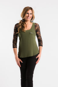 Basic 3/4 Length Black Lace Sleevey Wonders