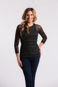 Basic 3/4 Length Black Mesh Sleevey Wonders