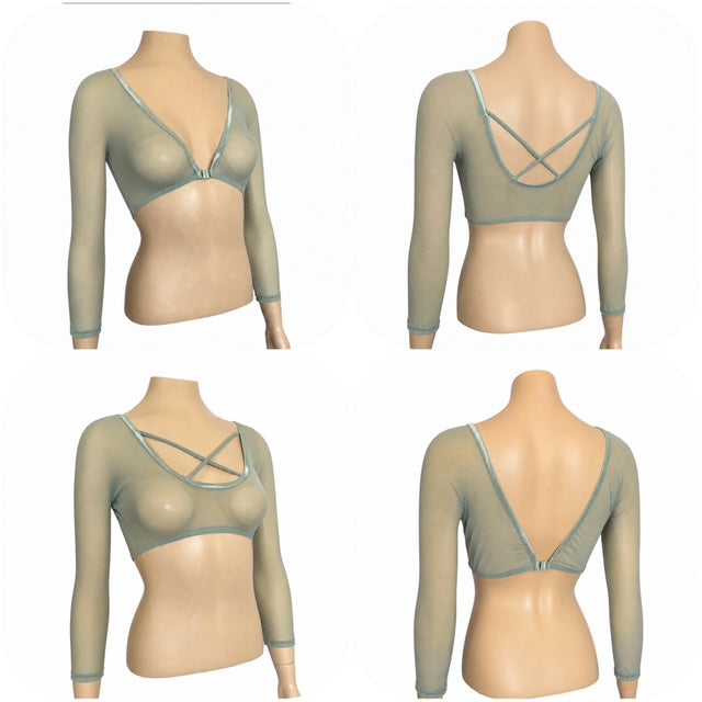 Criss-Cross 3/4 Sage Mesh