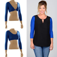 Basic 3/4 Sleeve Blue Jersey Sleevey Wonders