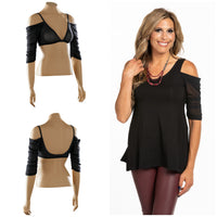 Waterfall 1/2 Sleeve Black Mesh Sleevey Wonders