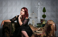 Waterfall 1/2 Sleeve Black Mesh Sleevey Wonders - Plus Size